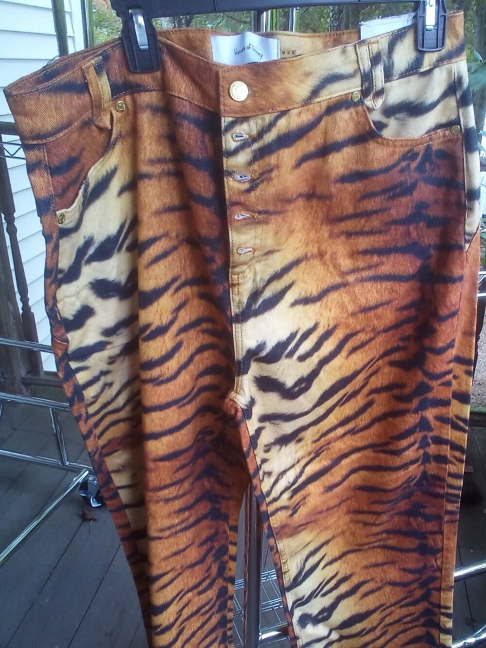 House of Sunny Limited Edition Bolan Jessie Vol 18 Tiger Denim Pants 12 NWT